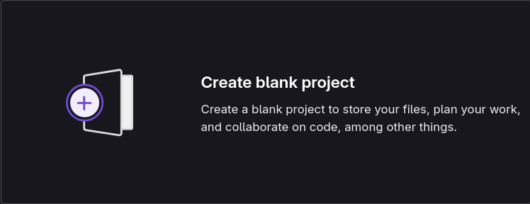 Create Blank Project